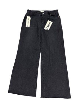 NWT Ashley Morgan 90s Wide Leg Black Denim Jeans Size 13/31